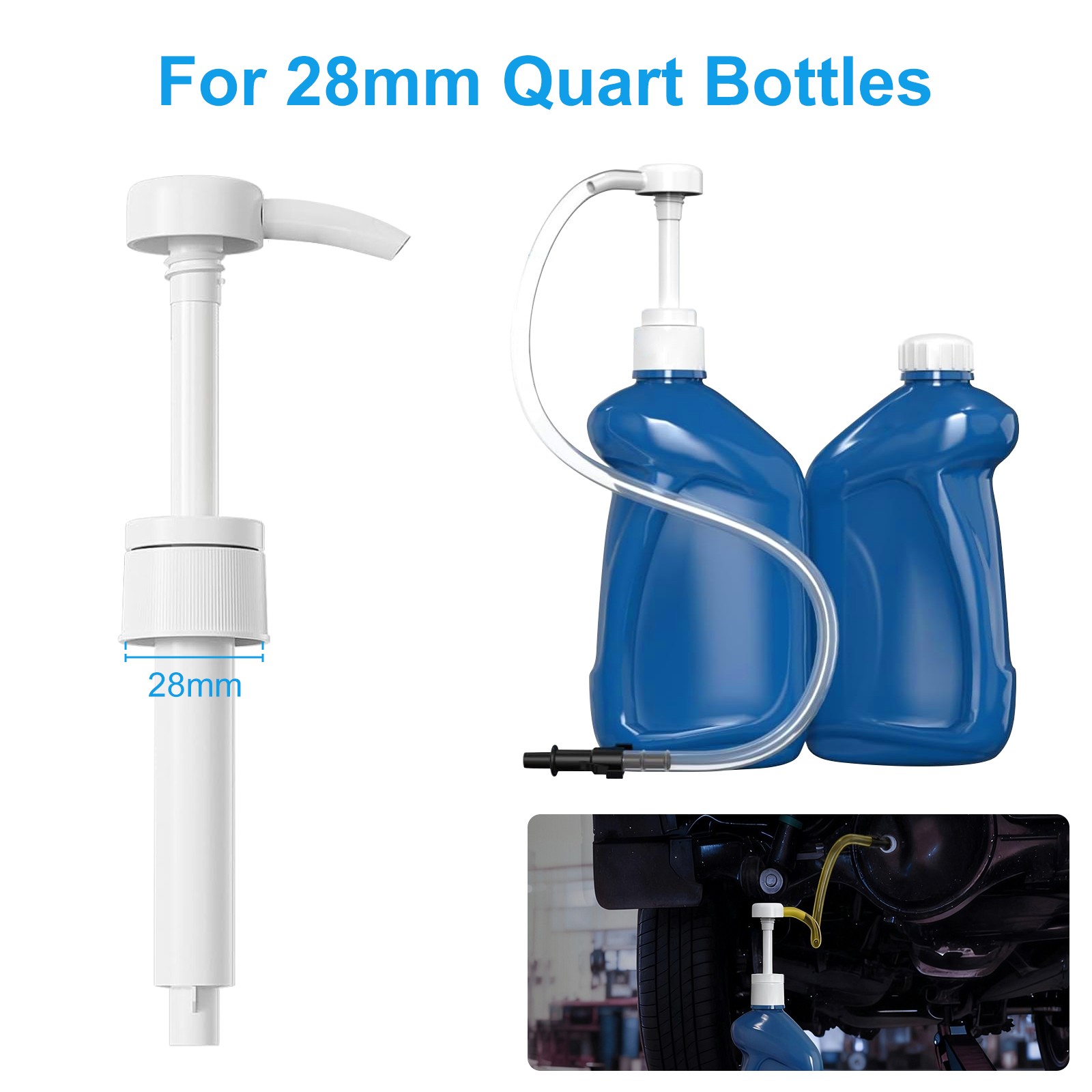 2pcs Fluid Pump for Quart Bottles Gear Oil Transmission & Differential Transfer