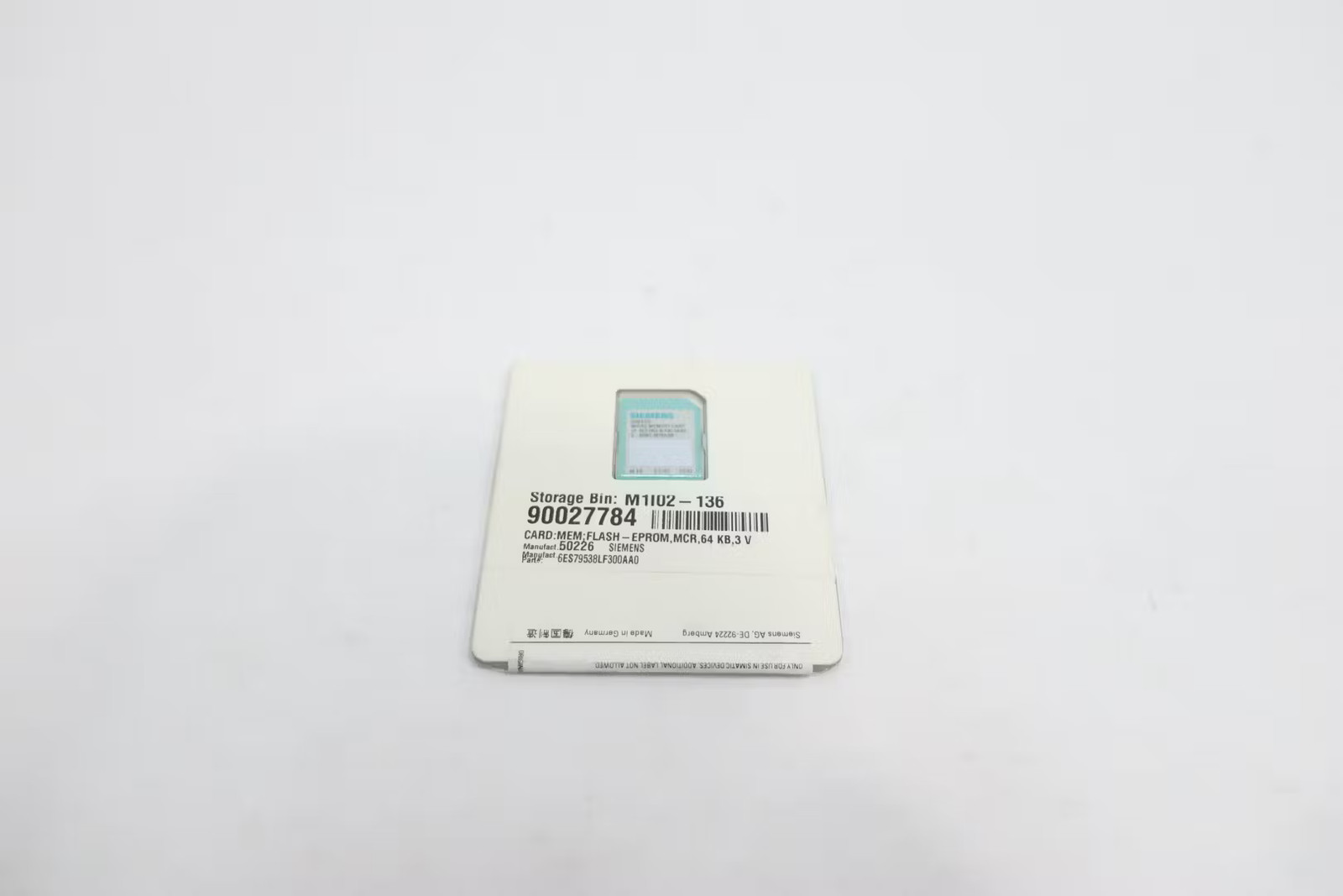 Siemens 6ES7953-8LF30-0AA0 Simatic S7 Micro Memory Card 64kb