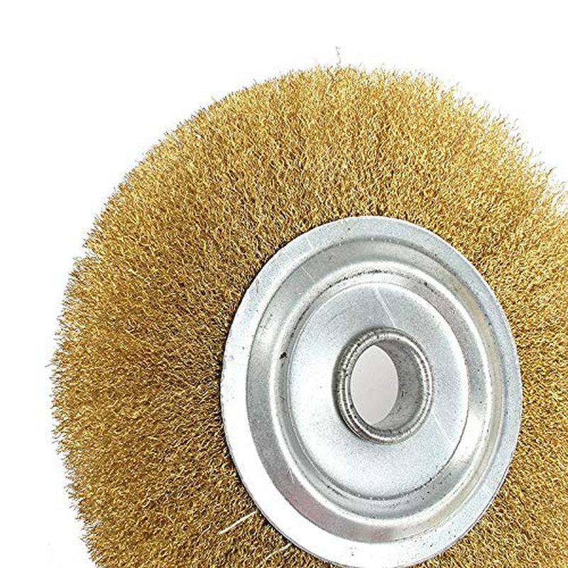 5 Inch Copper Wire Wheel Pure Brass Brush for Bench Grinder Metal Polishing for