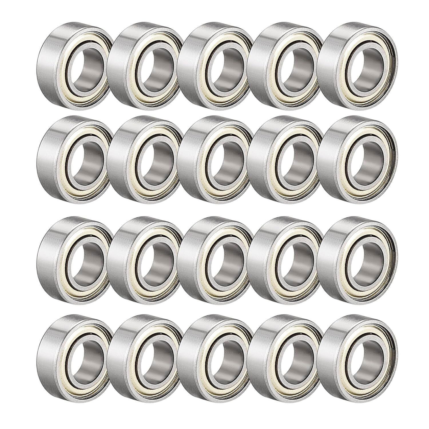 20Pcs 693ZZ Ball Bearing 3 x 8 x 4mm Double Shielded Deep Groove Chrome Bearings