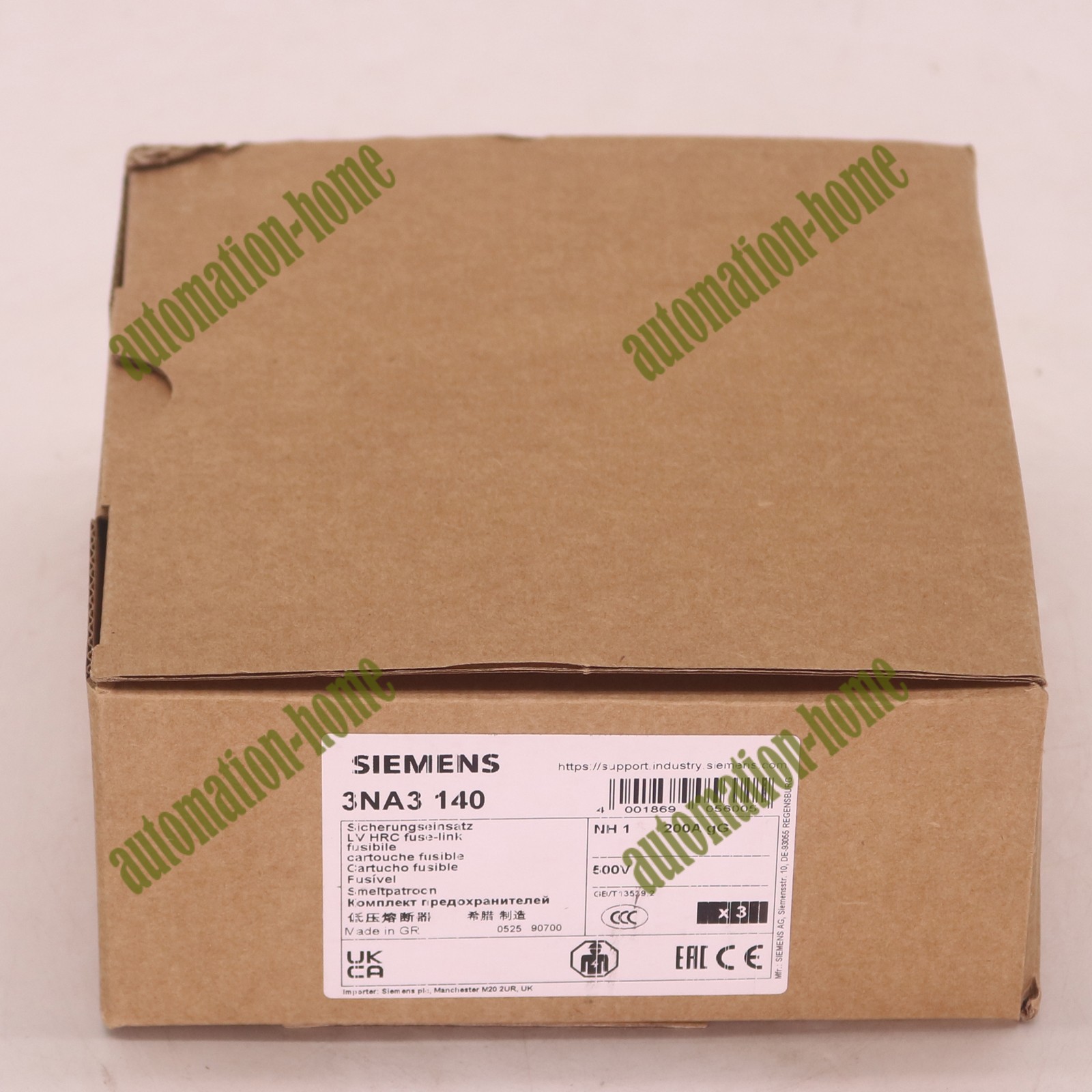 3PCS/1Box Siemens 3NA3140 NH1-gG 200A 500V Fuse -New Fast Delivery#XR