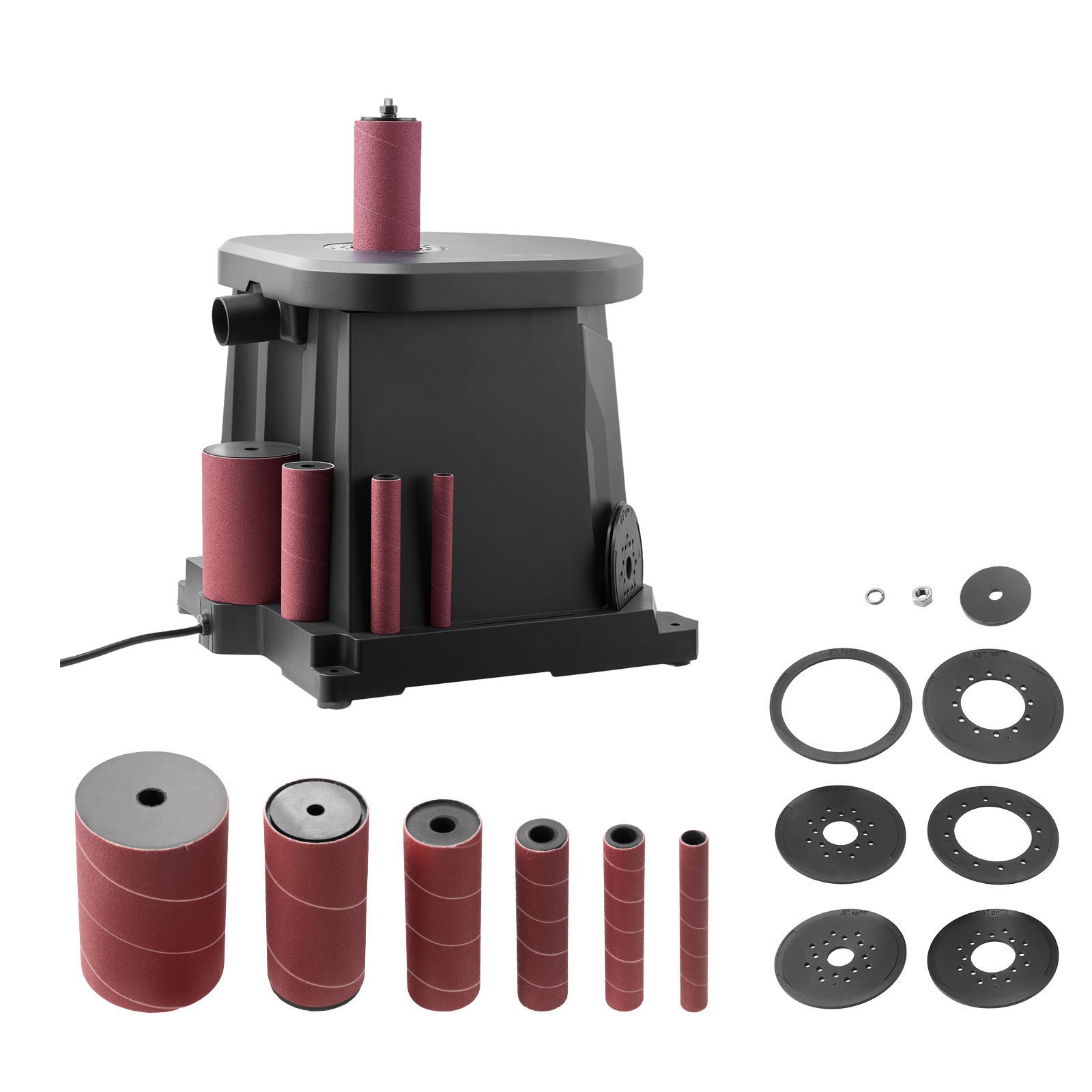 Uimoso Oscillating Spindle Sander 2000RPM Tabletop Sander with 6 Sanding Sleeves