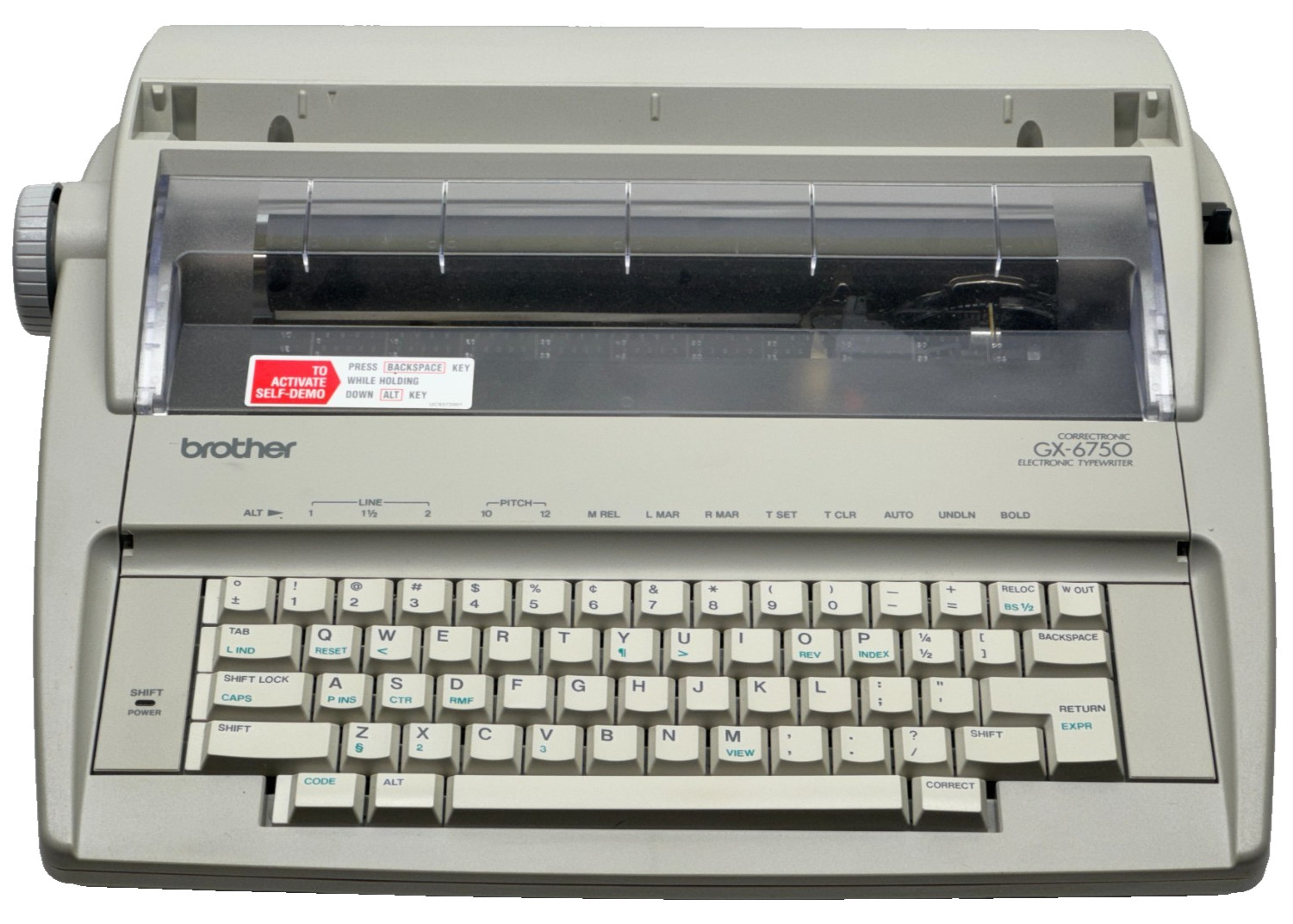 Brother Correctronic GX-6750 Electronic Typewriter Tested & Working