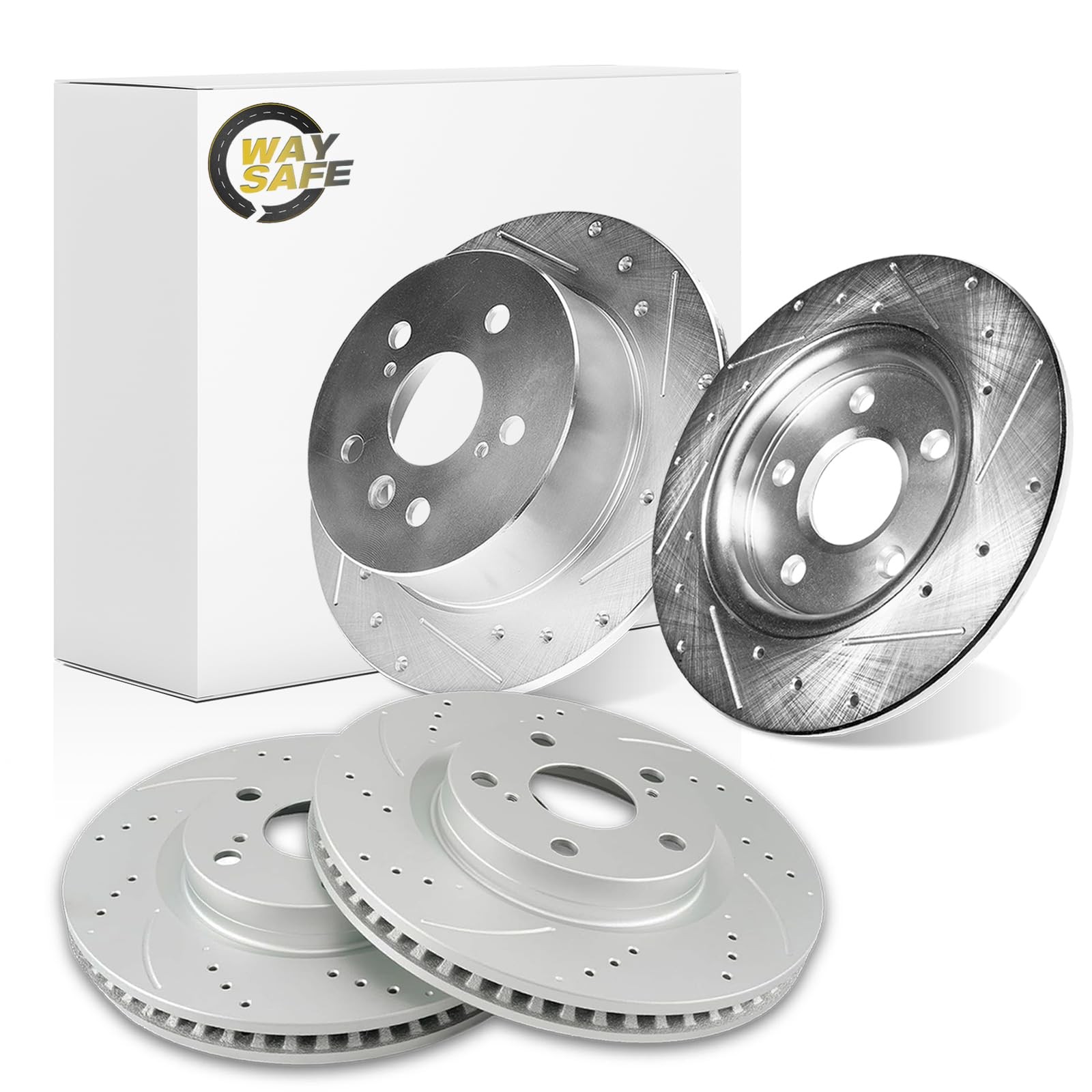 11.65 Front 11.06 Rear Brake Rotors Drilled Slotted for ES350 Camry Avalon