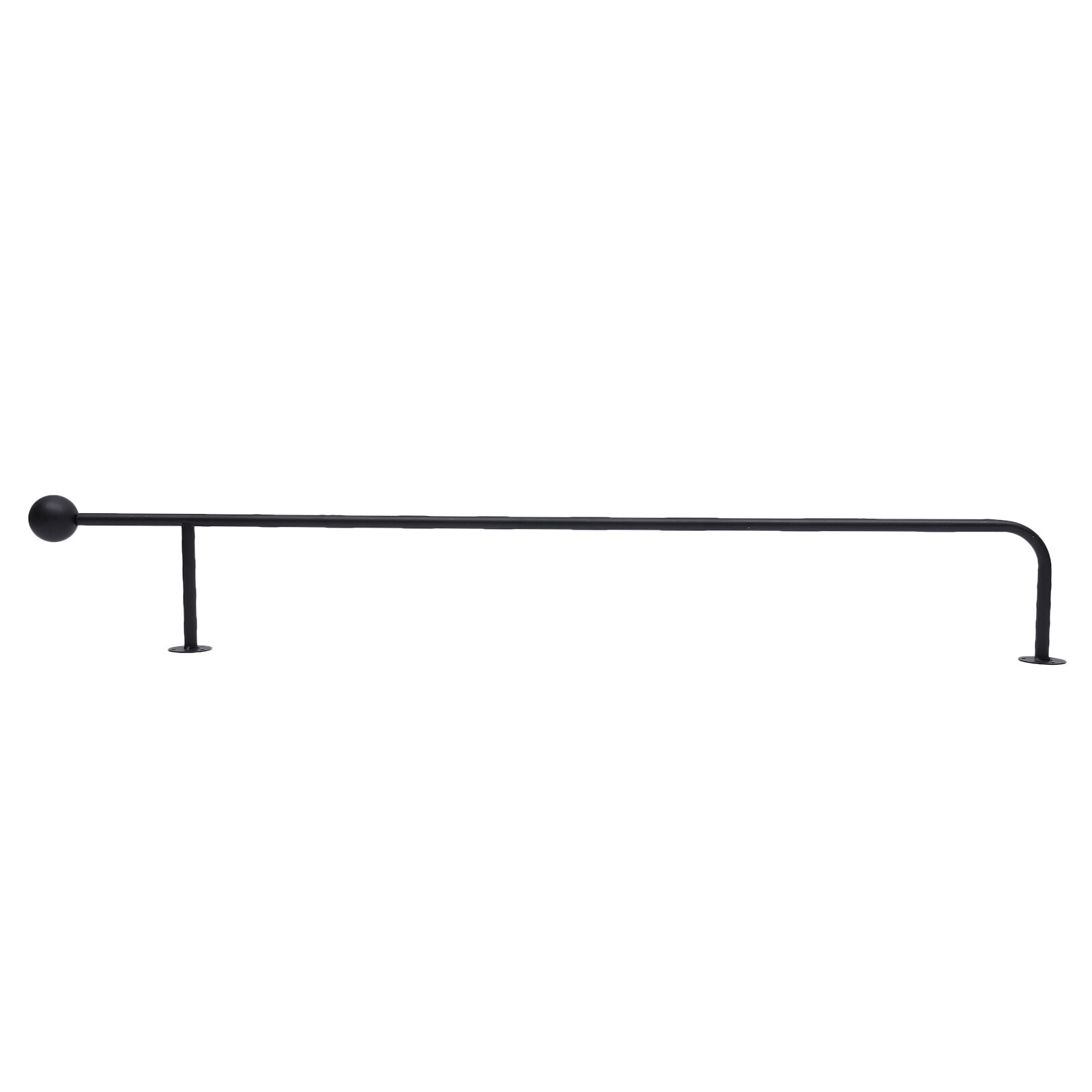 Wall Mounted Clothes Rack Clothing Racks For Hanging Clothes Closet Rod Black