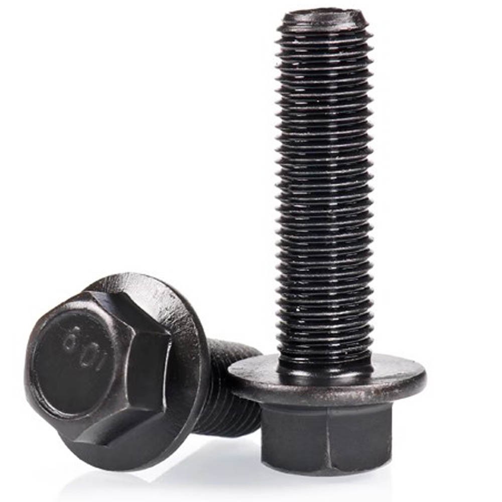M16 x 1.5 Fine Thread Class 10.9 Hex Head Flange Screws Frame Bolts Black Oxide