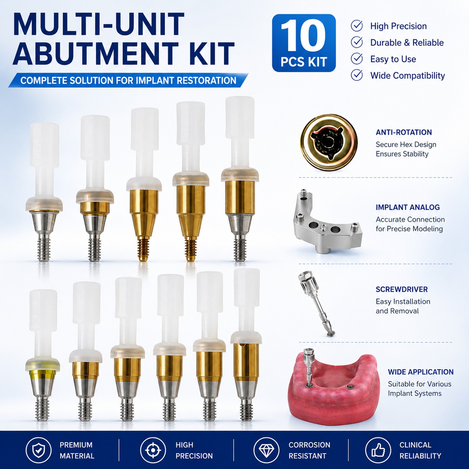 US Zest Attachment Locator Abutment Internal Conical Connection for NobelActive