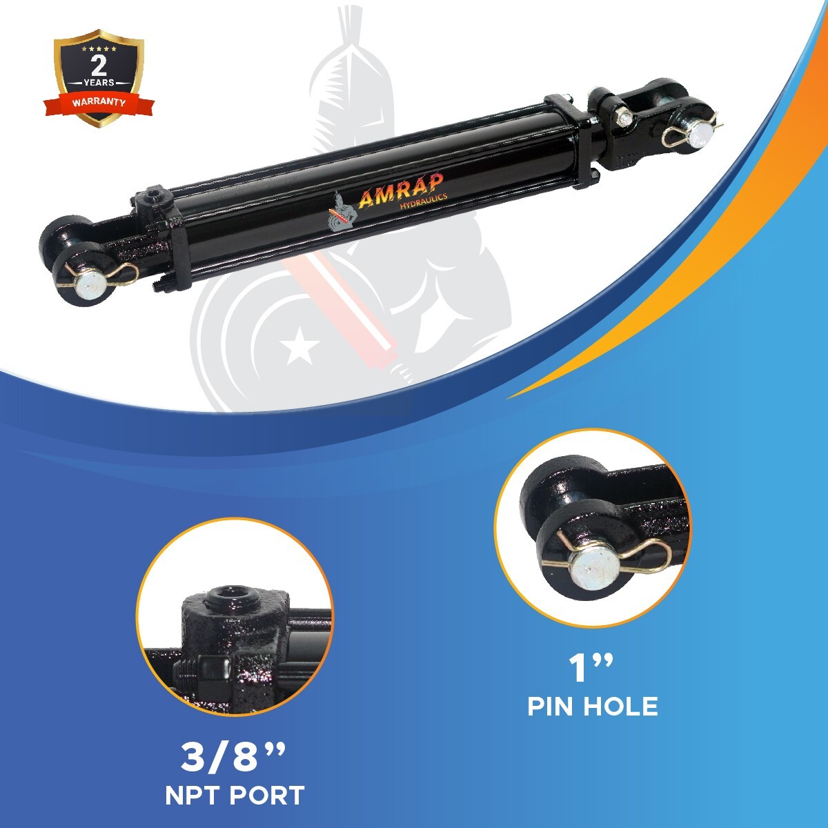 2×10 Hydraulic Cylinder 2″ Bore 10″ Stroke Double Acting Tie-Rod Cylinder