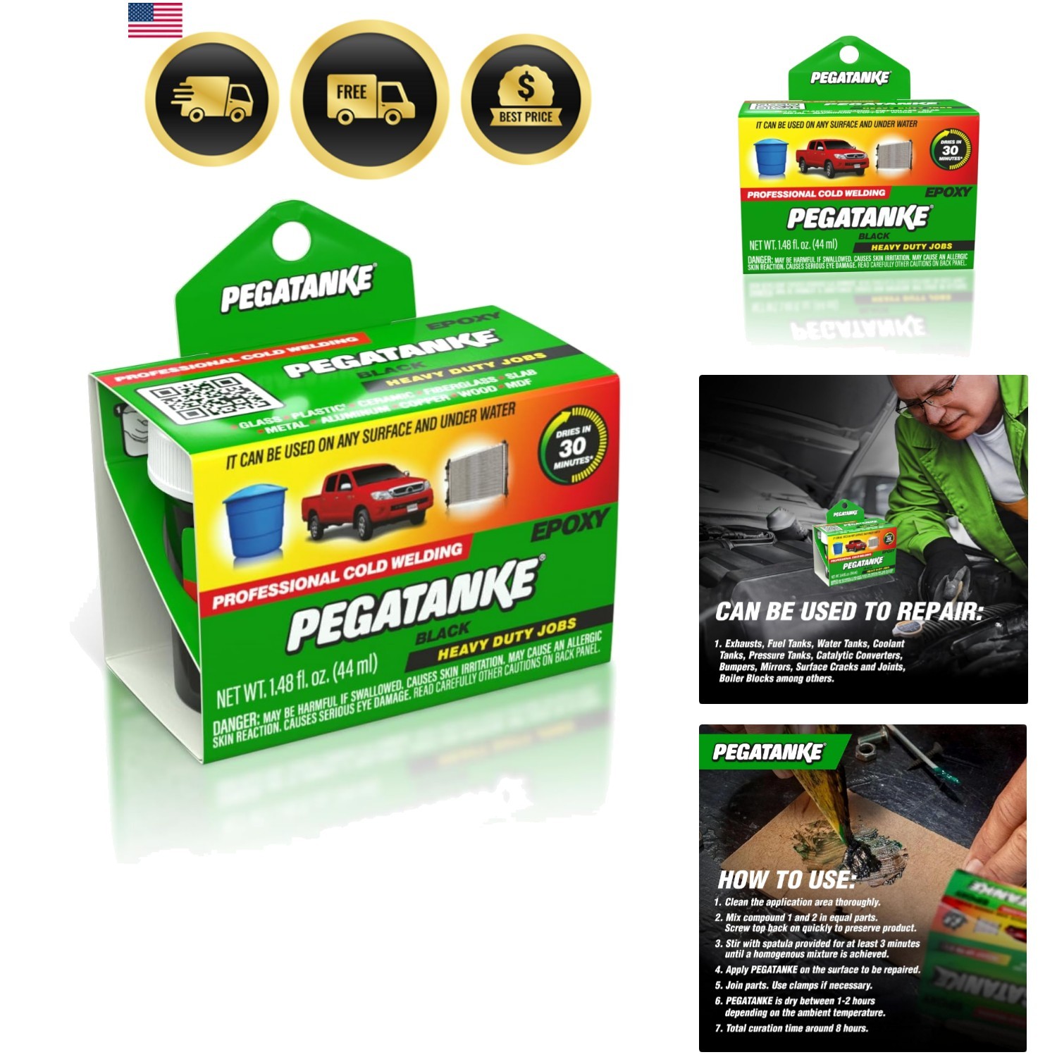 Black 2 Part Epoxy Resin & Cold Weld Adhesive | High Strength Liquid Metal Gl…