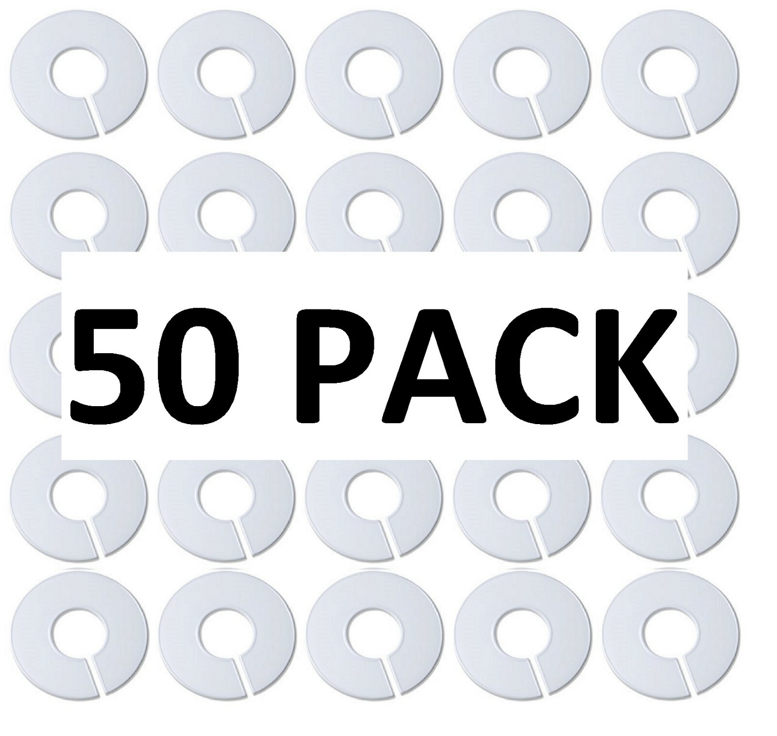 White Round Plastic Blank Rack Size Dividers – Multi-Pack