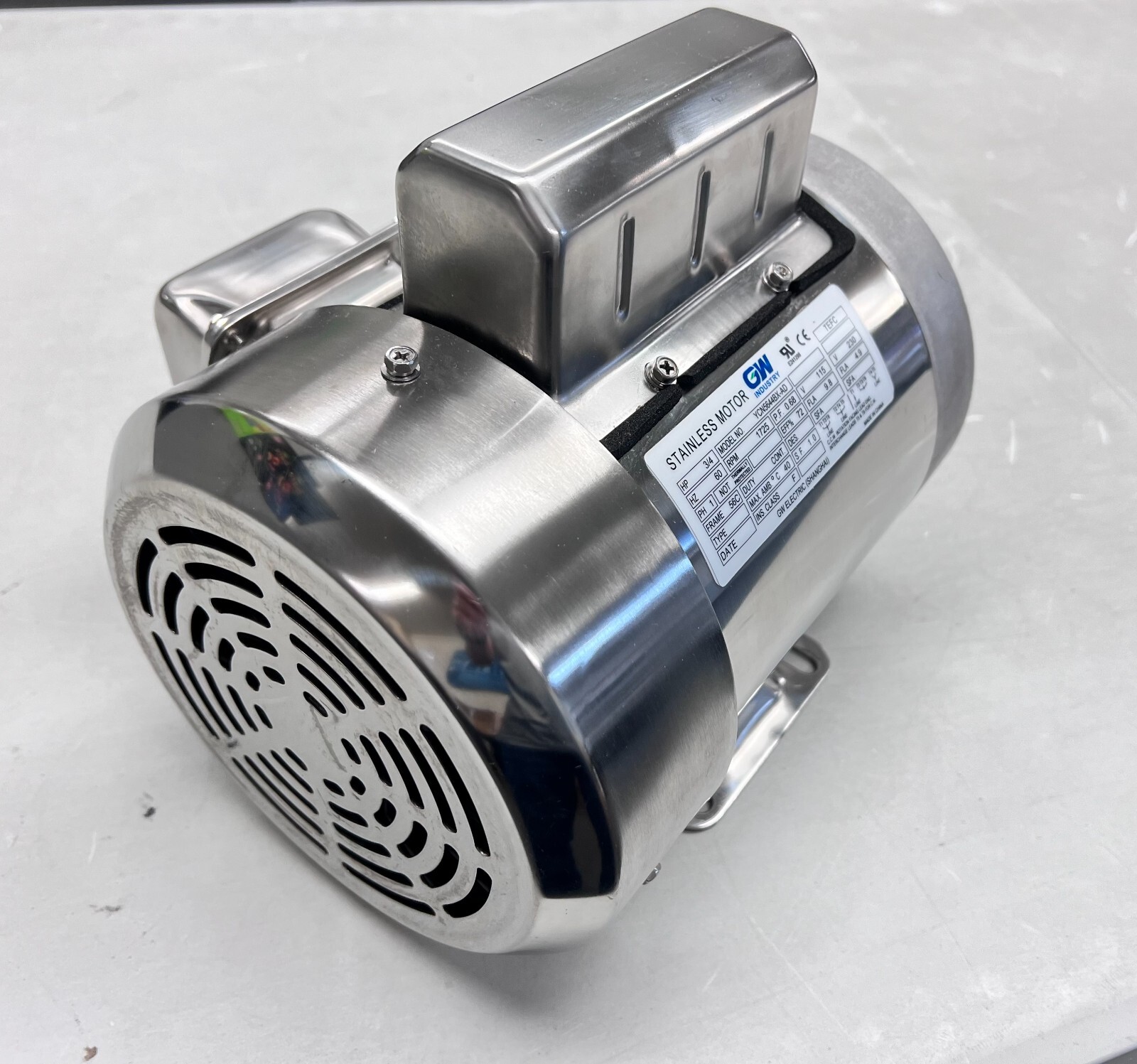 YCN5644BX 3/4 HP Stainless Steel Boat Lift Motor, 1725RPM,115/230V,56C with base
