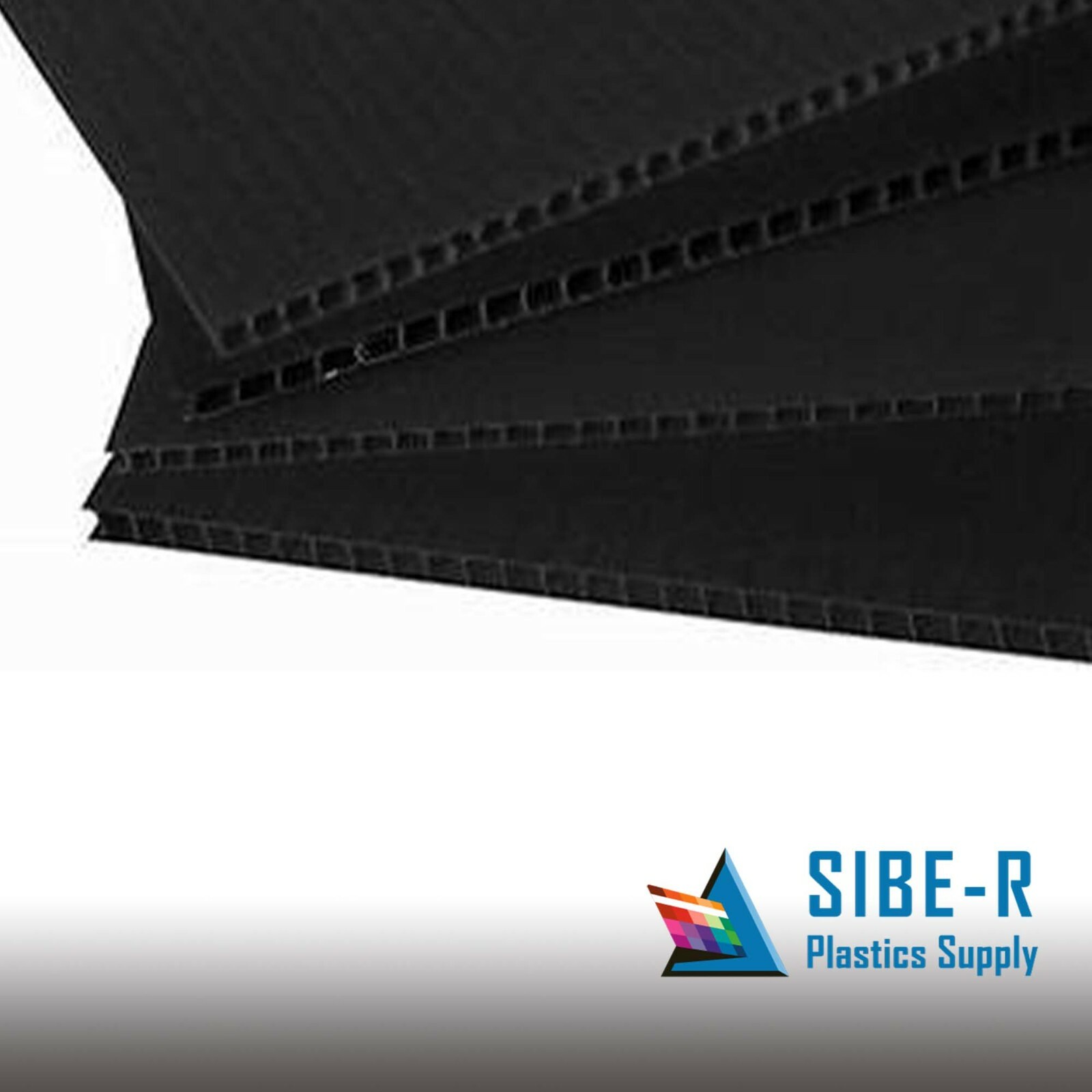 (4 Pack) 4mm Black 24″ x 24″ Corrugated Plastic Coroplast Sheets Sign Vertical ^