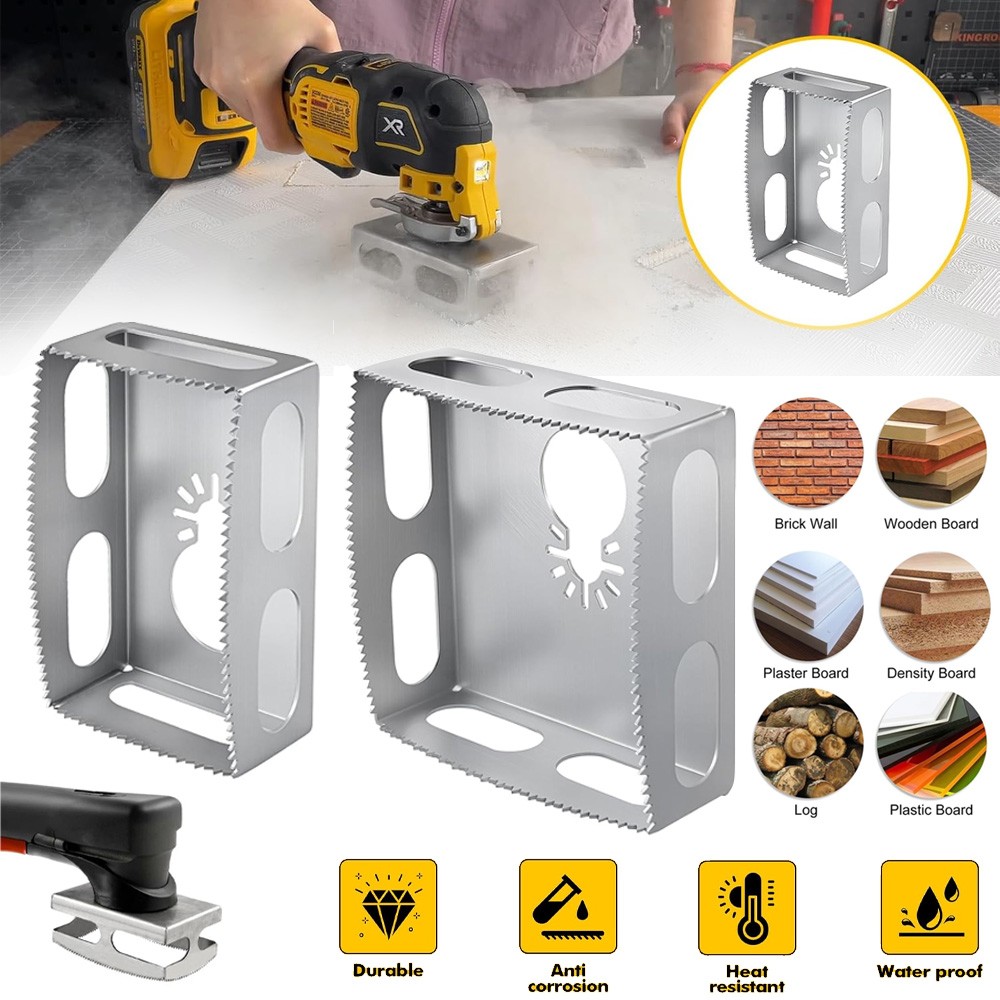 2Pcs Drywall Outlet Slot Cutter Oscillating Tool to Cut in Single Gang Wall Box