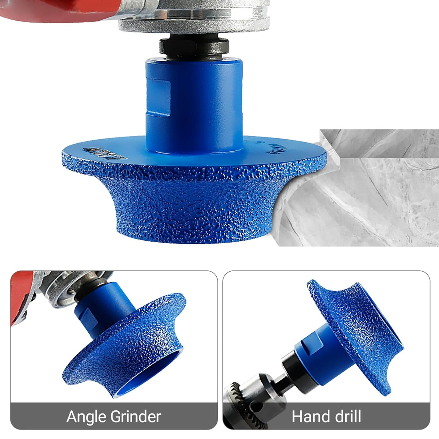 3 Inch Diamond Profile Wheel, 5/8″-11 Vacuum Brazed Stone Edge Grinding