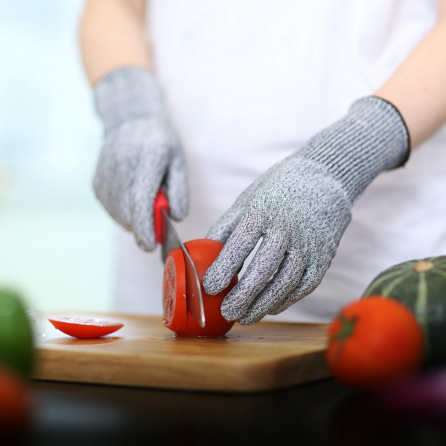 Cut Resistant Gloves Level 5 Safety Kitchen Cutting Wood Carving 2 Pair S/M/L/XL
