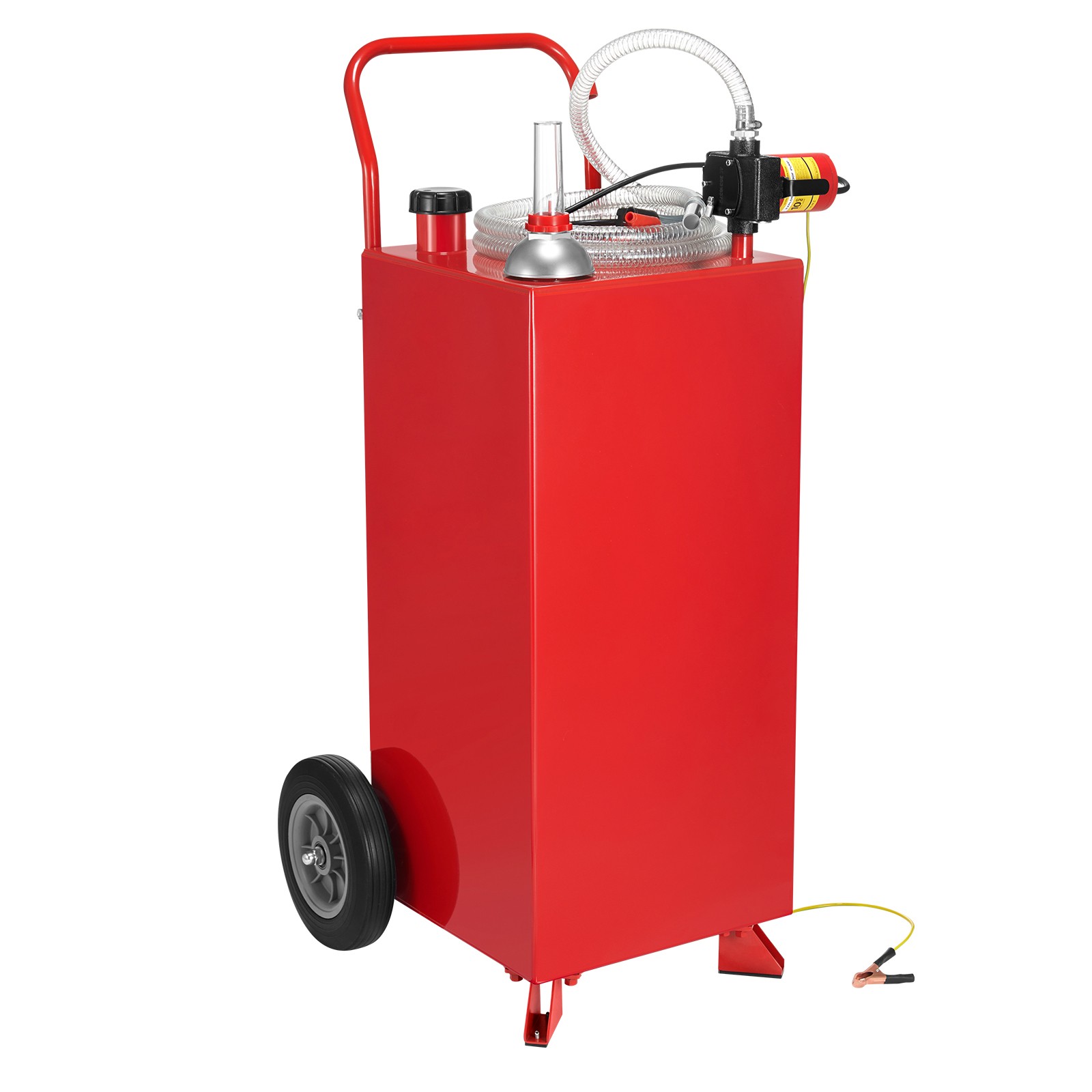 Uimoso 30-Gallon Fuel Caddy with Manual Pump for Gasoline and Diesel, Red