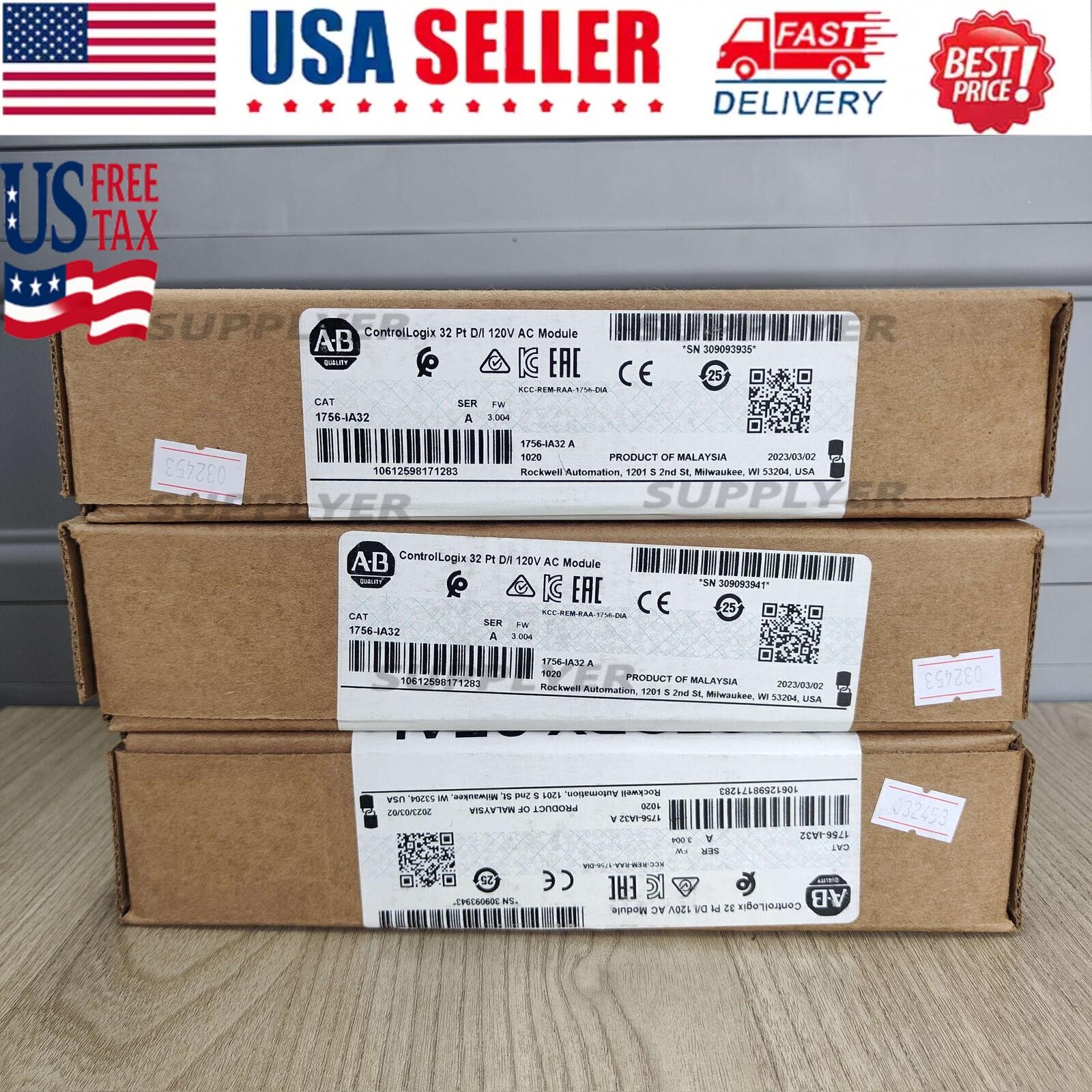 New Sealed AB 1756-IA32 ControlLogix 32-P 74-132VAC Input Module US Free Tax