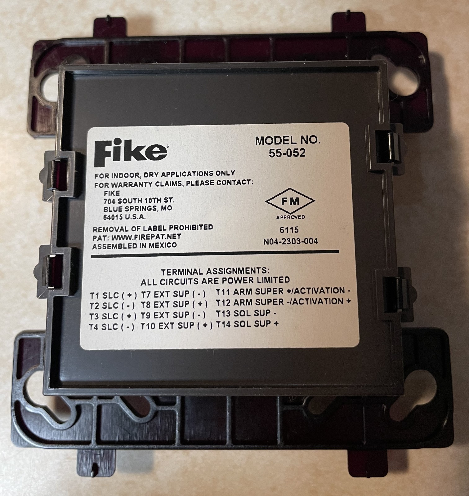 New Fike 55-052 Release Control Module, L01-0004-004 New In Box