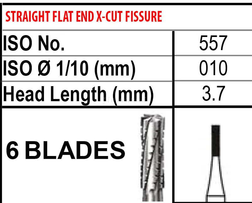 FG 557 Carbide Burs – Friction Grip for High-Speed Handpieces, Type
