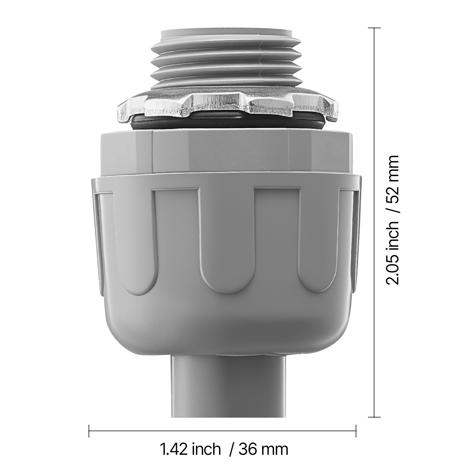 1/2 in 100 pcs Liquid Tight Connector Non-Metallic Conduit Fitting Connector
