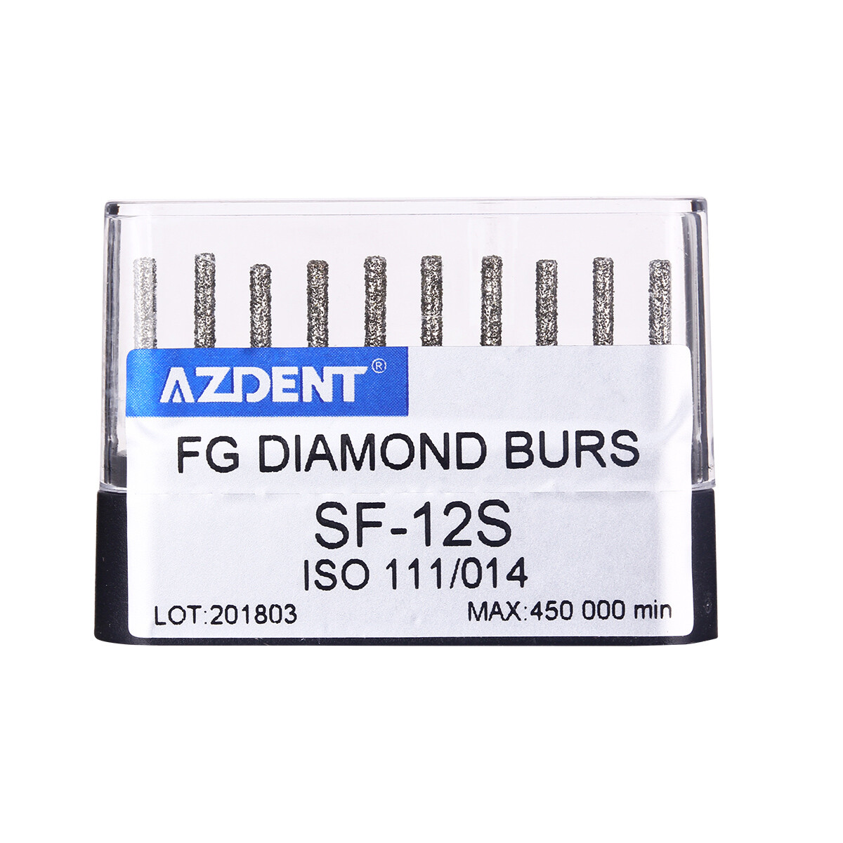 10 boxes Dental Diamond FG Burs High Speed SF-12S AZDENT