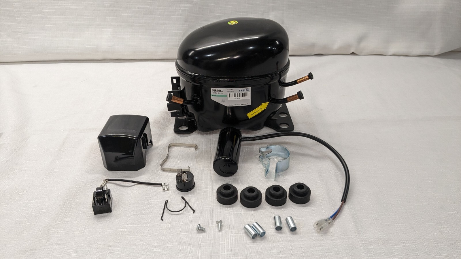 Sikelan GQR55KD 1/4hp 1262BTUs 110VAC R404a LBP / MBP Refrigeration Compressor