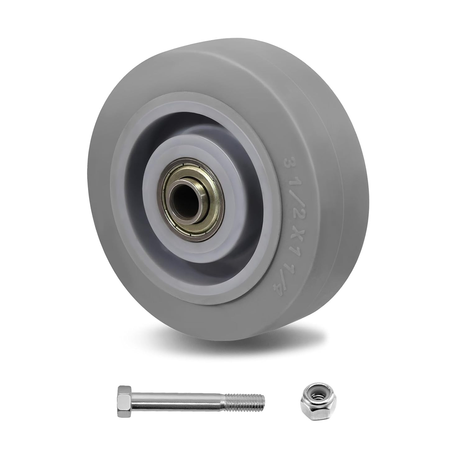 4 Inch Thermoplastic Rubber Caster Wheels (Set of 4) – Heavy Duty, Precision Bea
