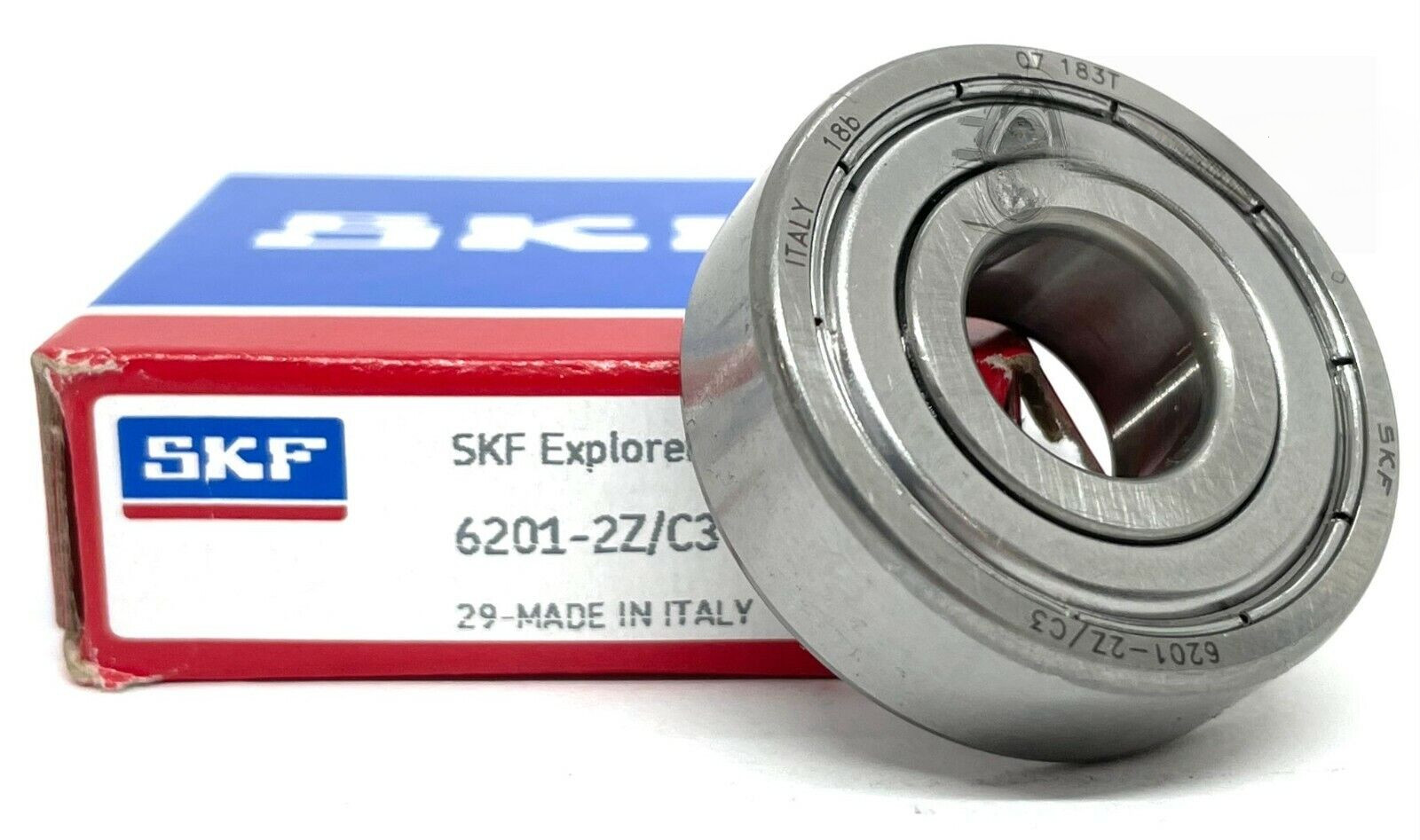 SKF 6201 ZZ C3 DEEP GROOVE BALL BEARING, METAL SHIELDED 12x32x10mm
