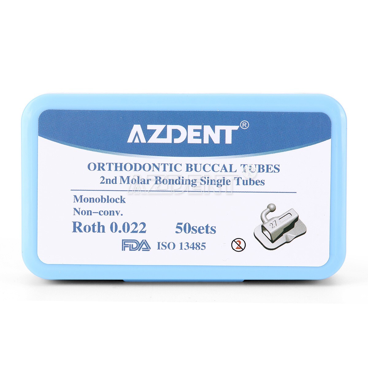 AZDENT Dental Orthodontic 1st Molar Buccal Tubes Bondable Non-Conv Roth/MBT .022