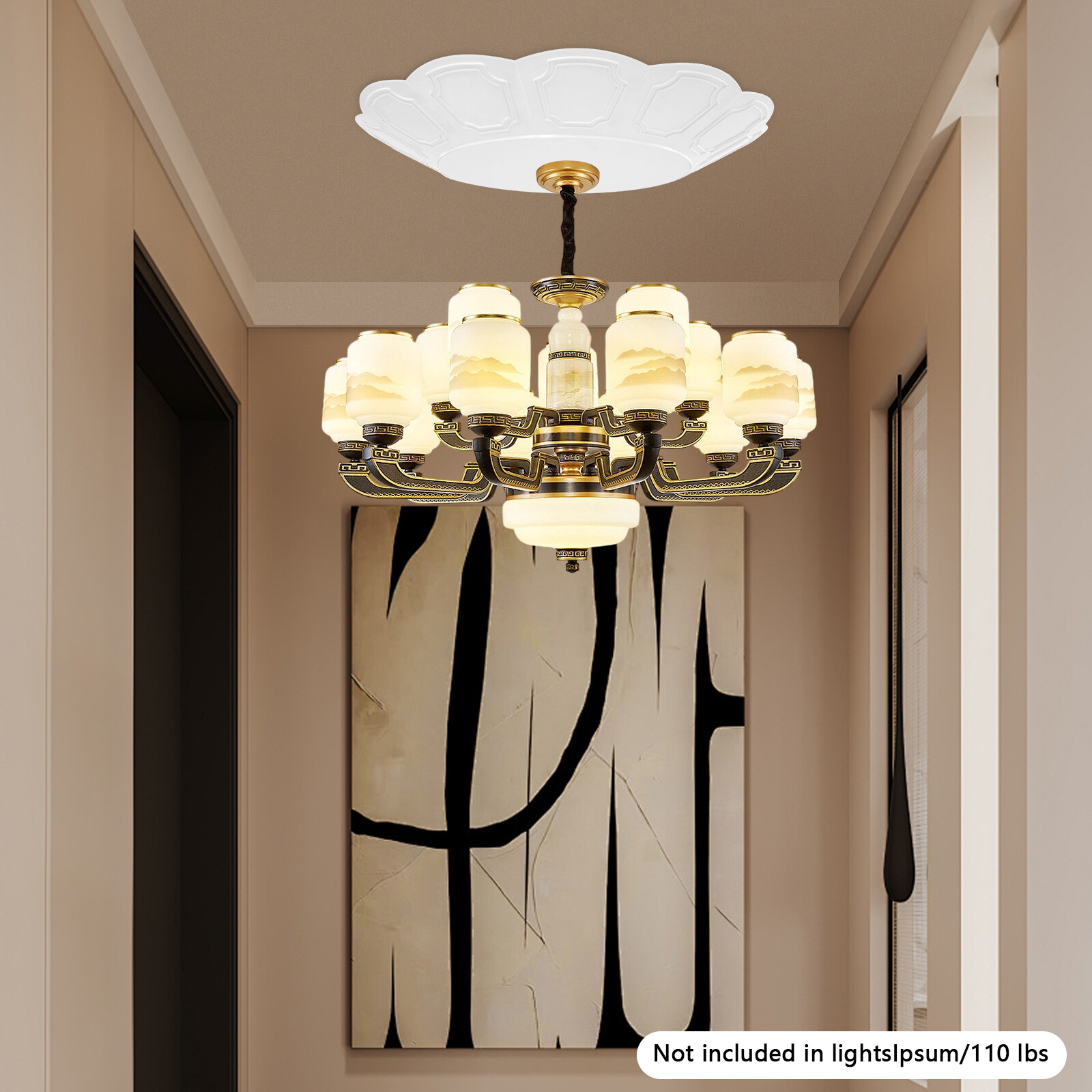 Ceiling Mount Chandelier Decor Cover Chandelier Hoist Lifter Cover 50 kg/110 lbs