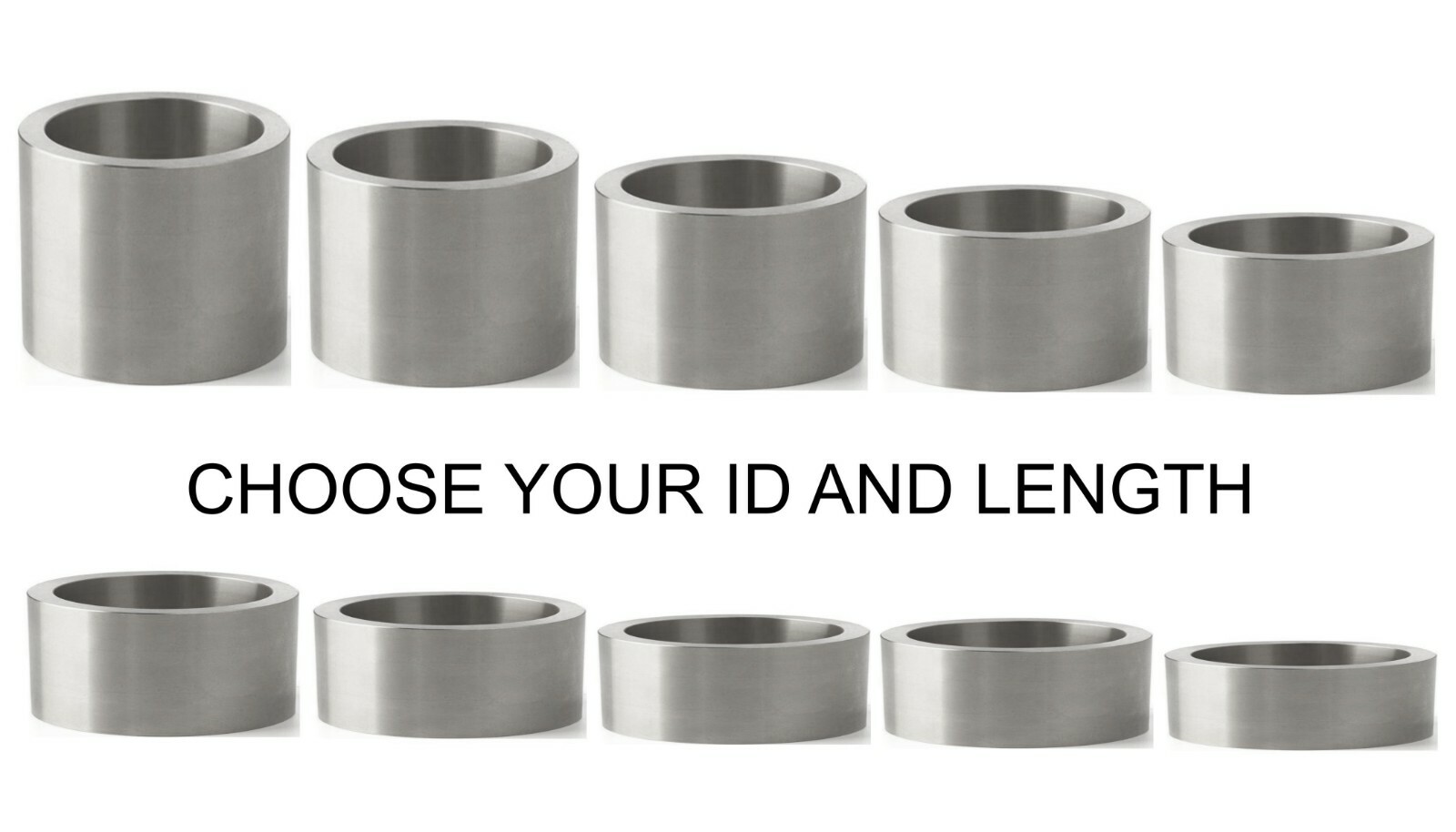 ALUMINUM 11/16″ OD X 7/16″, 13/32″ OR 3/8″ ID BUSHING SPACER
