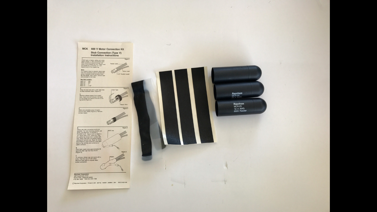 (1) RAYCHEM MCK-2V 600V MOTOR CONNECTION KIT 840744-000 FREE US SHIPPING!!