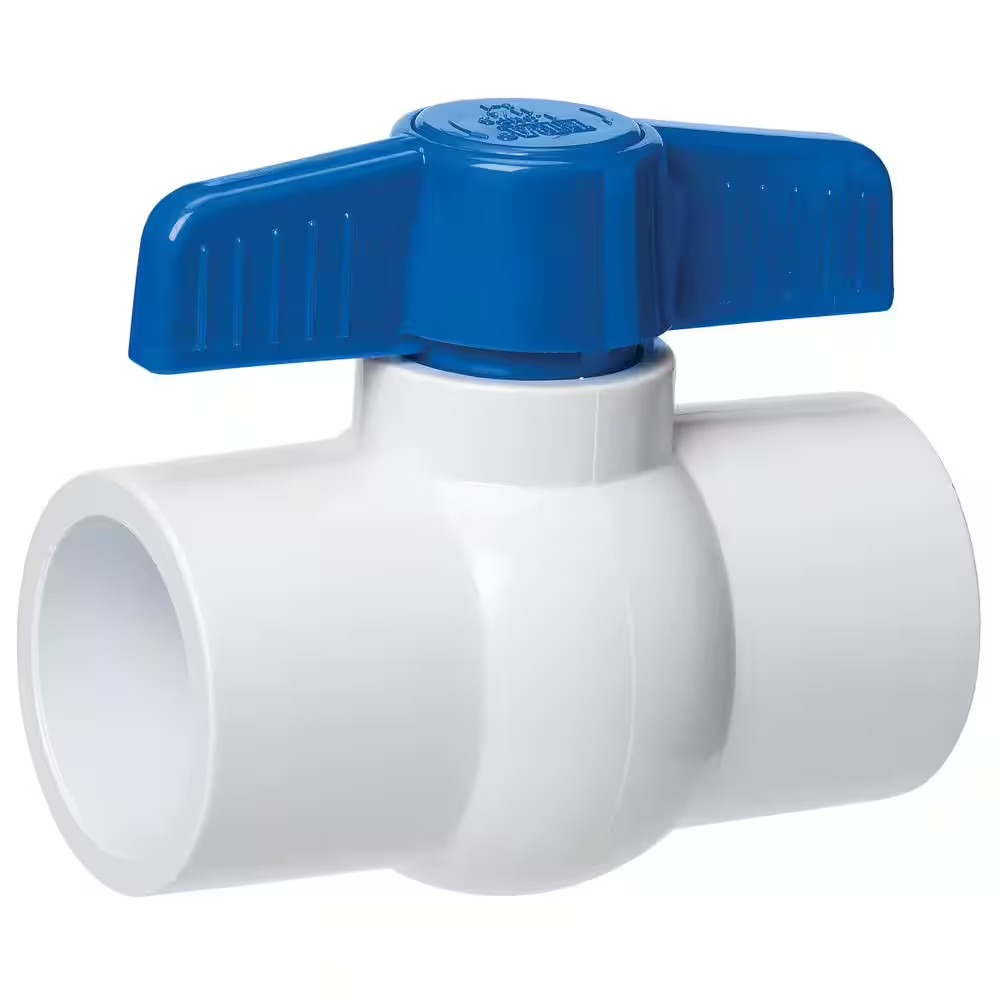 1-1/4 In. Solvent X 1-1/4 In. Solvent Schedule 40 PVC Ball Valve