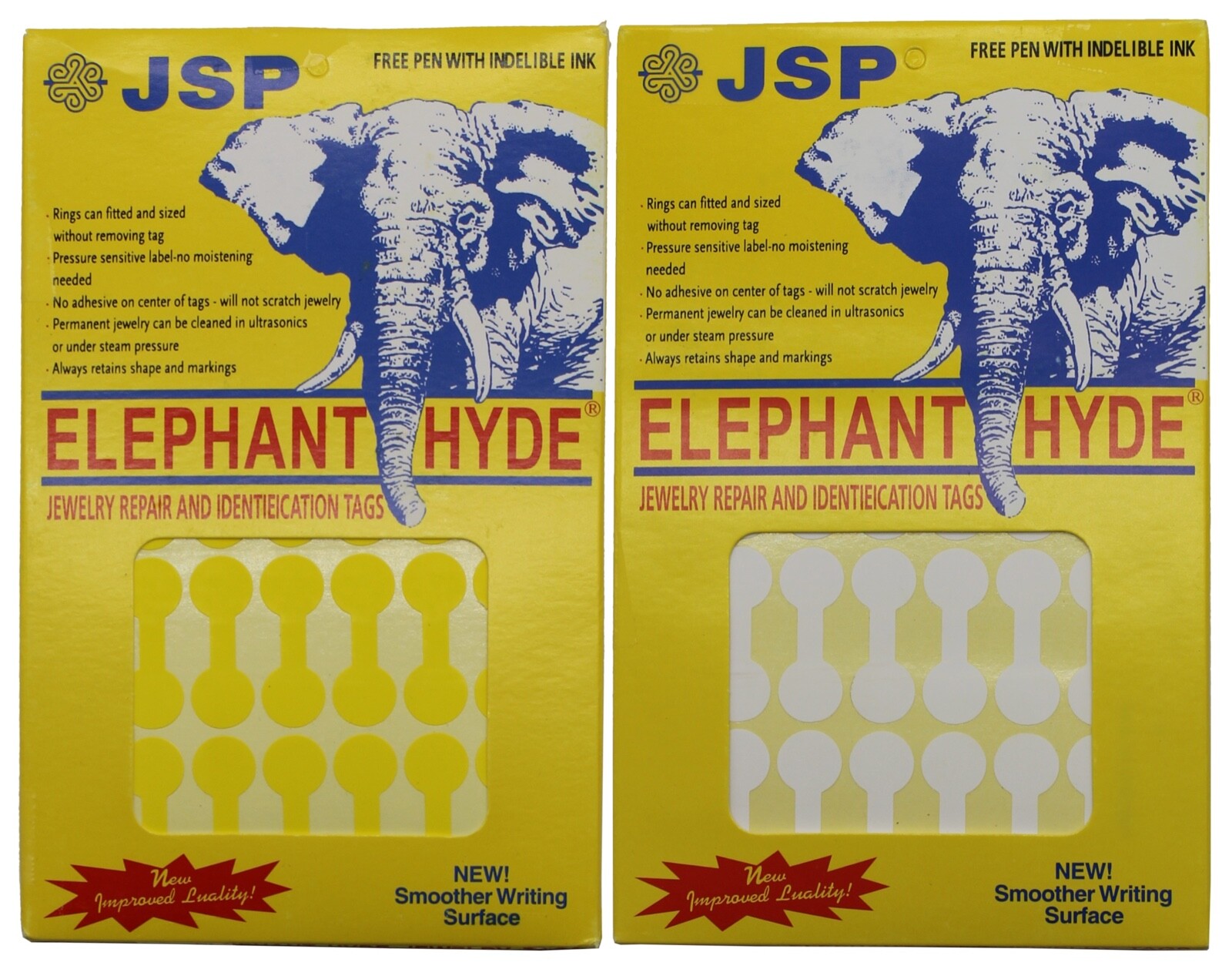 1000 JSP Elephant Price Tags Adhesive Dumbbell Jewelry Labeling Price Tags