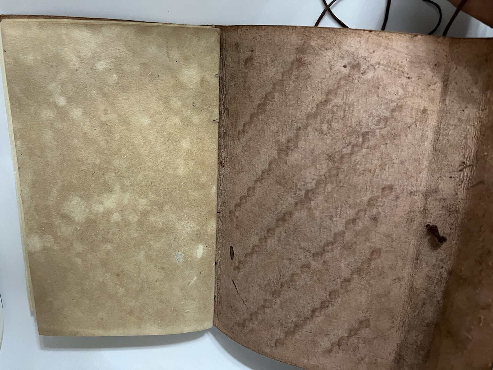 Rustic Vintage Leather journal handmade deckle edge paper grimoire sketchbook