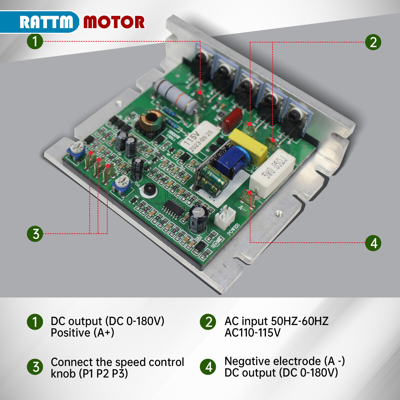 Mini Lathe Main Control Board Speed Control Card For CJ-0618 WM-210V 110V Motor