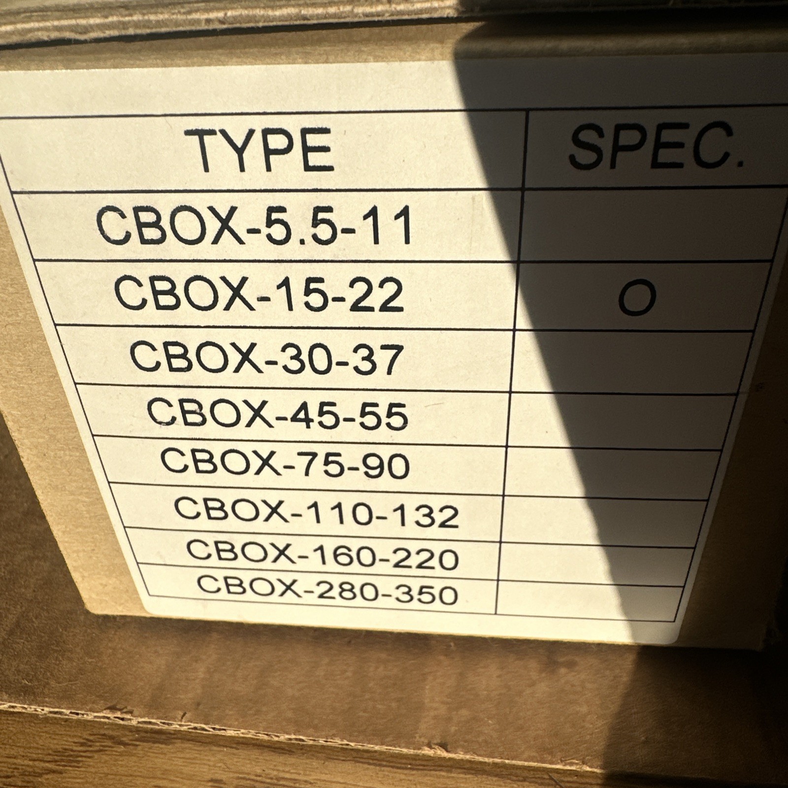 Conduit Box Hyundi Invertor CBOX-15-22