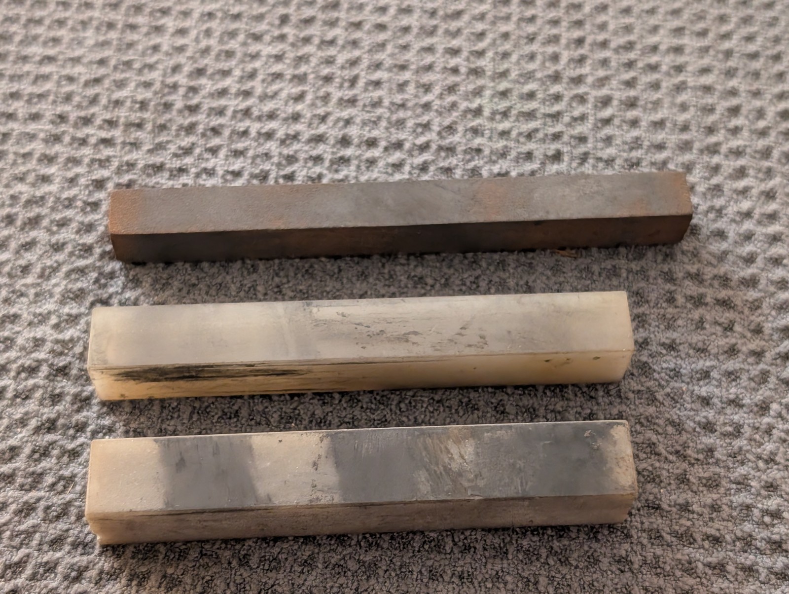 Set Of 5 Norton Abrasives Oilstone India, Soft Arkansas And Pike Hard Arkansas