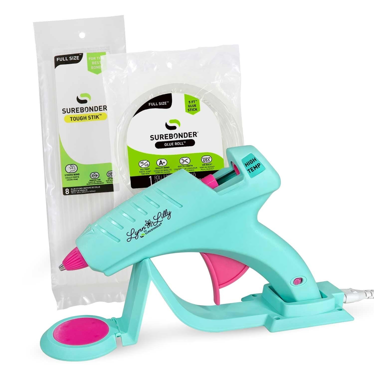 Surebonder Lynn Lilly Edition Cordless/Corded Full Size Hot Glue Gun Kit with…