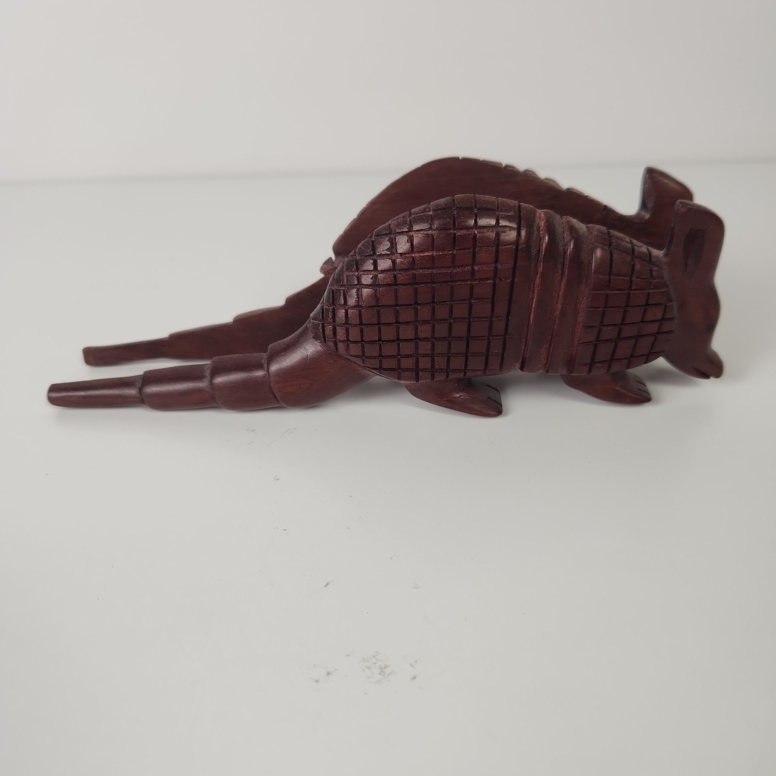 Ironwood Carved Armadillo Business Memo Note Card Holder Desktop Accessories