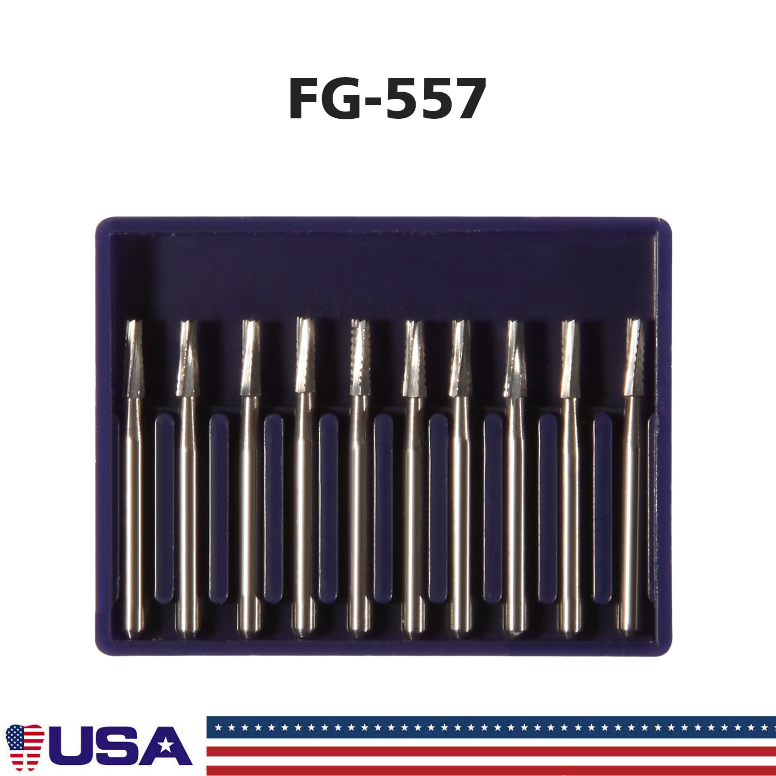 FG 557 Carbide Burs – Friction Grip for High-Speed Handpieces, Type