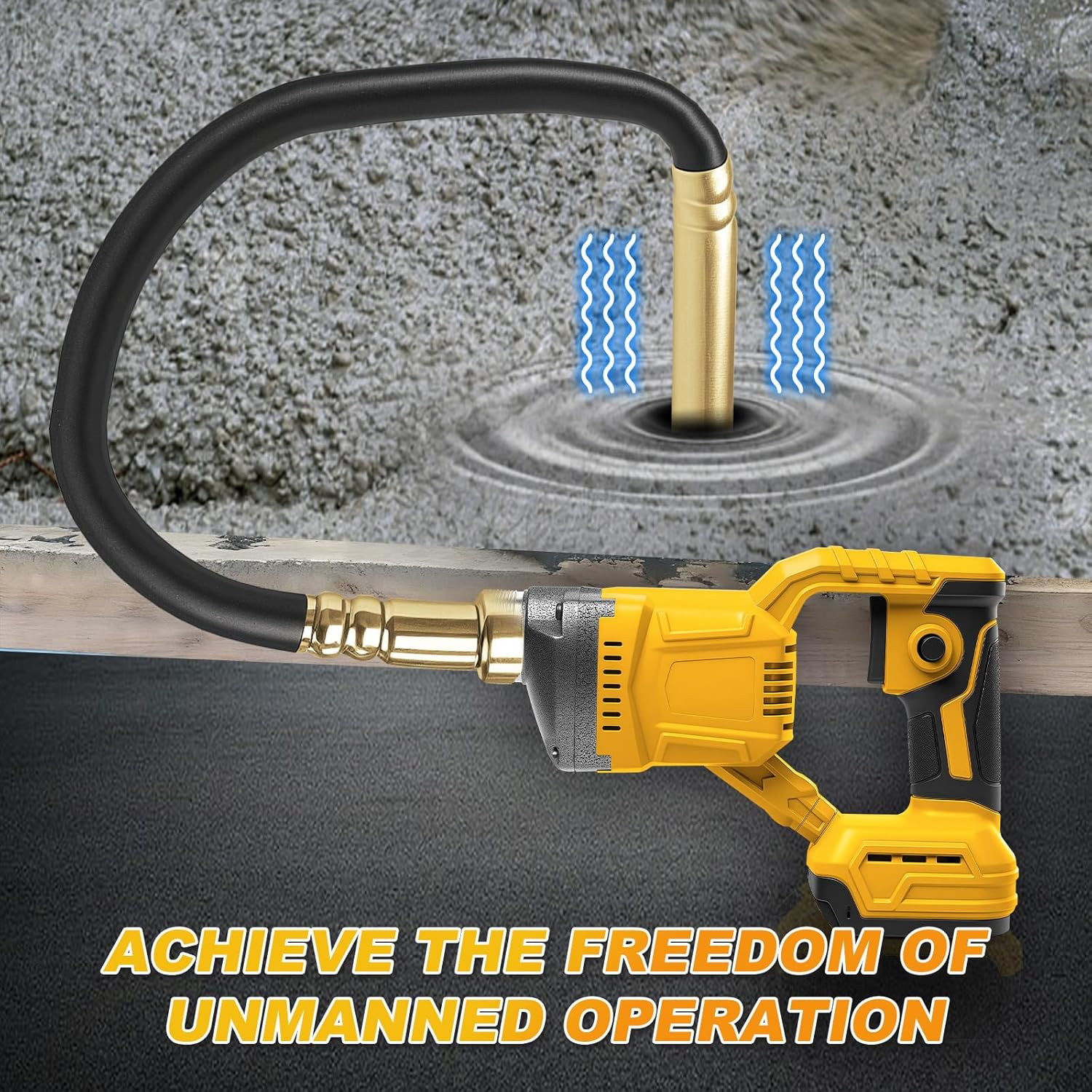Cordless Concrete Vibrating Tool for Dewalt 20V Battery, 600W Brushless Concrete