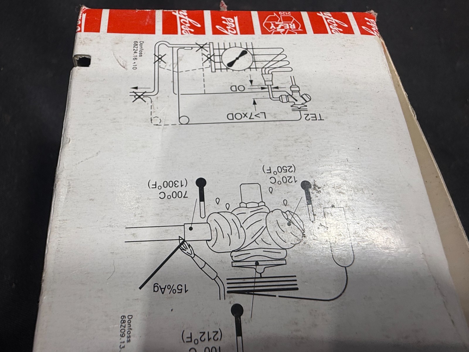 Danfoss 068Z3348 Thermostatic Expansion Valve TE2 TEN2 R134a R513A External NIB