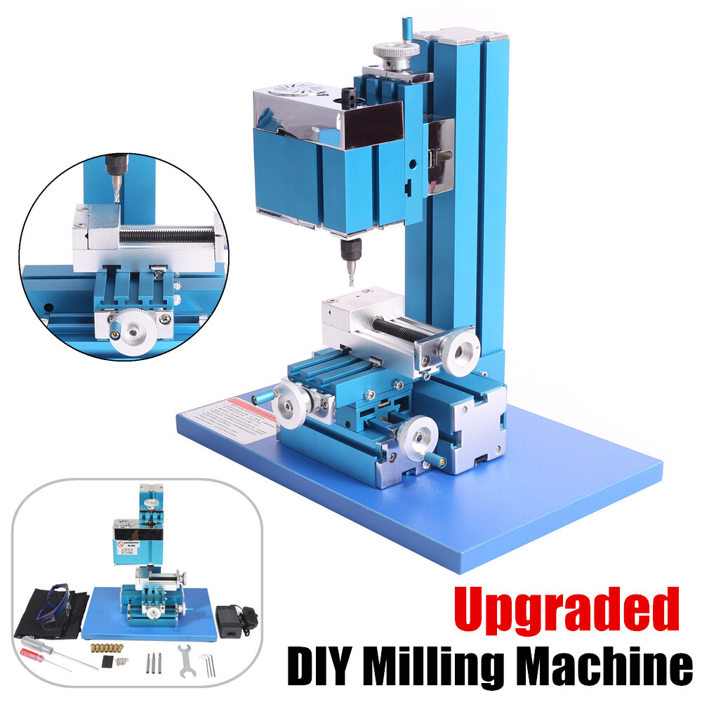 Upgraded Mini Metal Milling Machine Motorized Metalworking DIY Tool 20000RPM