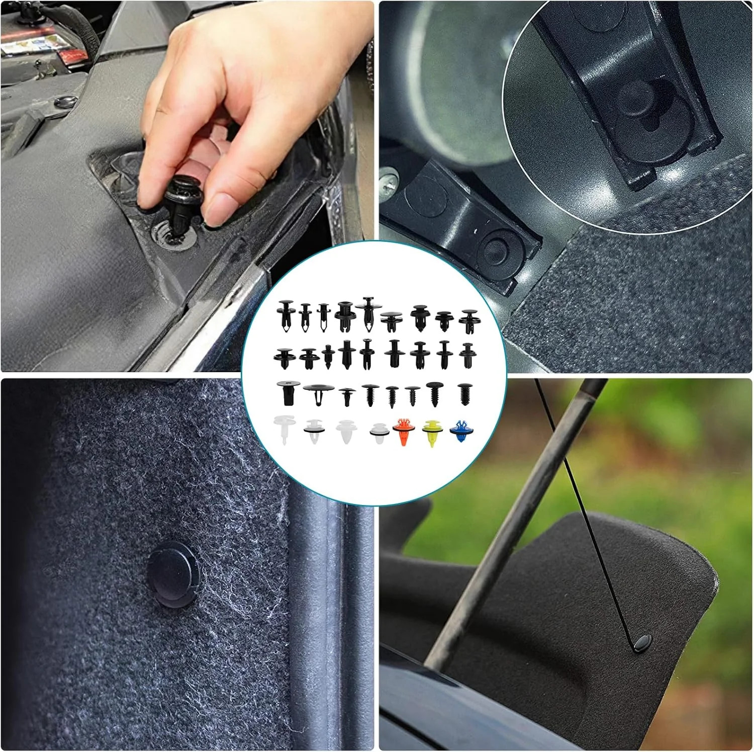1365Pcs Car Push Retainer Clips Body Clips Plastic Fasteners Kit Fender Rivet Cl