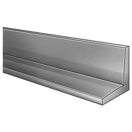 Angle, Al, 6061, 1/4 In T, 1 In Leg, 8 Ft L, 61A.25X1-96