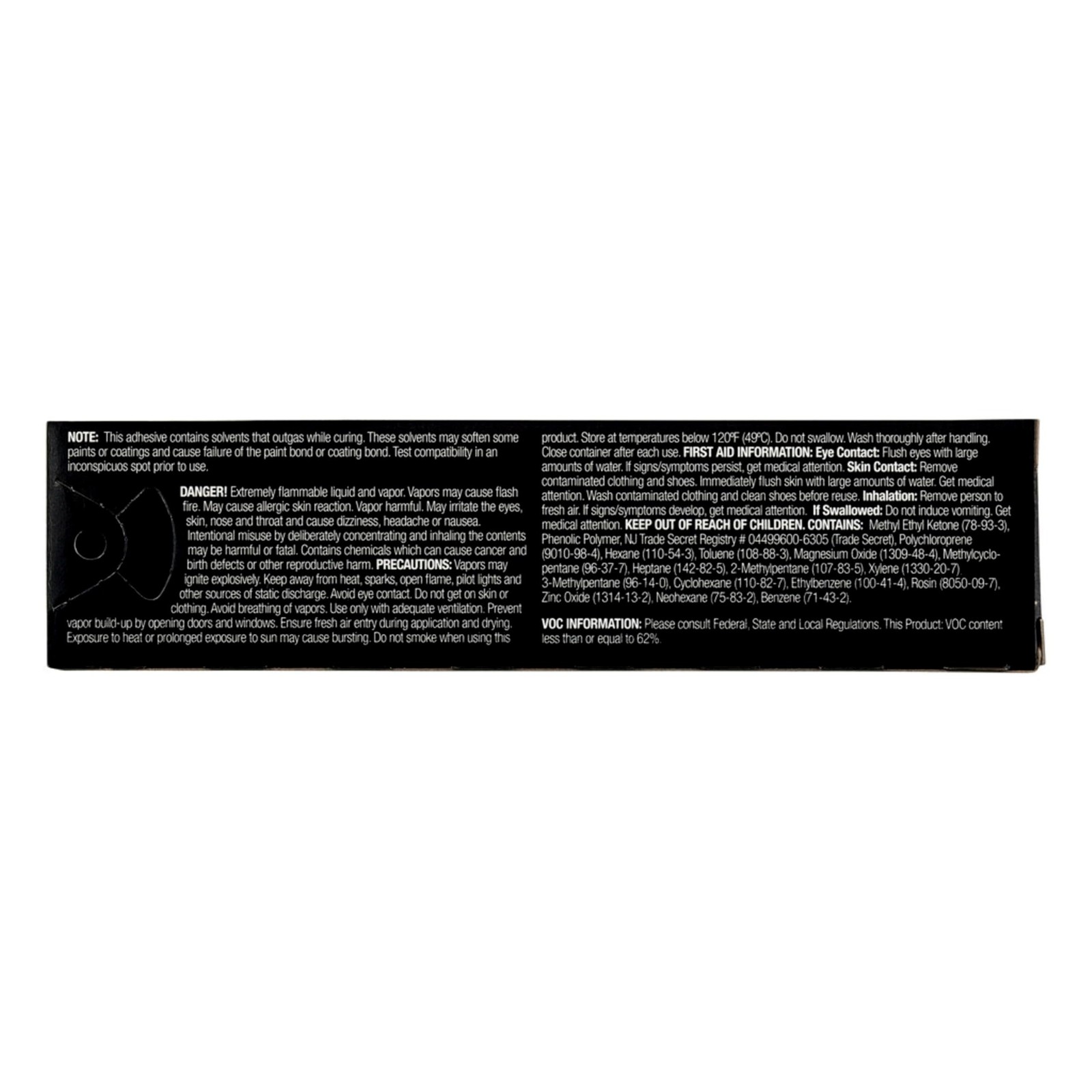 Black Super Weatherstrip Gasket Adhesive 5 oz Flexible Waterproof Bonds Vinyl Me