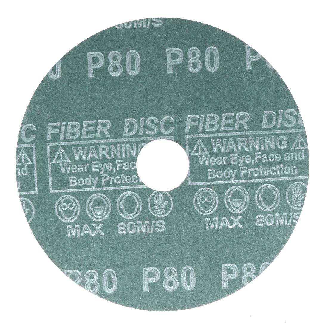 5-Inch x 7/8-Inch Aluminum Oxide Resin Fiber Discs Center Hole 80 Grit 10 Pcs