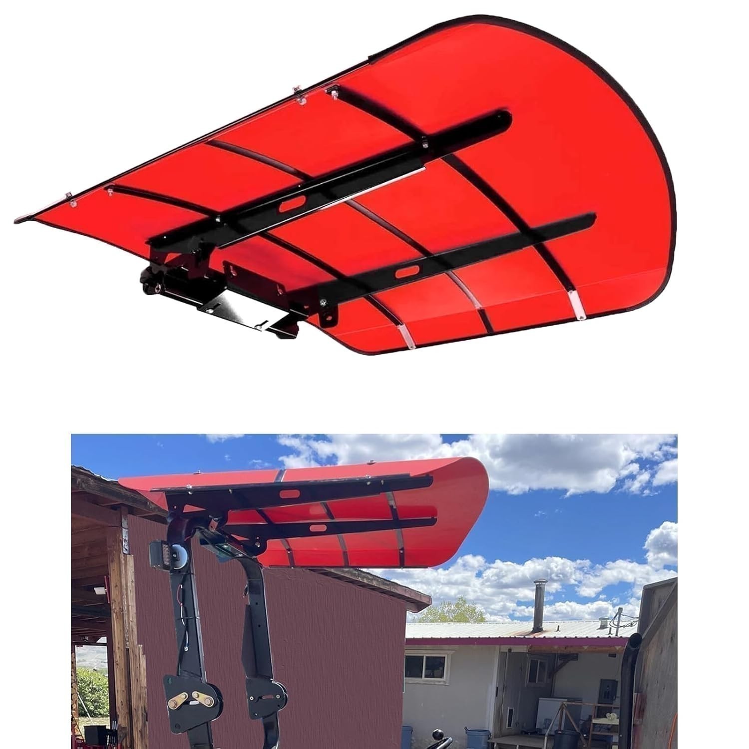 Universal Red Tractor Canopy 48″ x 52″ Fits 2×2 2×3 ROPS Tuff Top Sun Shade