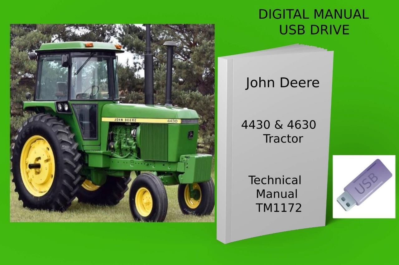 John Deere 4430 & 4630 Tractor Service Technical Manual See Description